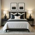 thumbnail image 2 of Dora Platform Bed Frame King Size, Upholstered Tufted Bed, Wood Slat Support, No Box Spring Needed, Metal Bed Frame with High Headboard, Easy Assembly, 2 of 9