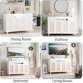thumbnail image 2 of Eastvita Rattan Sideboard Buffet Cabinet with 2 Drawers for Storage - Boho Style (White), 2 of 6
