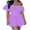 Purple-02, variant on REALiKUN Womens Boho off Shoulder Rompers Summer Ruffle Dresses Short Sleeve Tiered Short Jumpsuits
