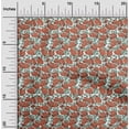 thumbnail image 2 of oneOone Georgette Viscose Orange Fabric Florals Quilting Supplies Print Sewing Fabric By The Yard 42 Inch Wide, 2 of 4