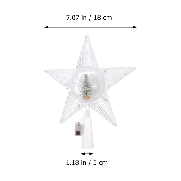ifundom 1Pc Crystal Transparent Christmas Tree Star Ornament Holiday Party Home Decoration