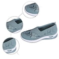thumbnail image 4 of Women's Breathable Woven Walking Shoes, -on Comfortwear Lightweight Anti-Skid Sneakers Comfortable Casual Shoes(Light Blue,9), 4 of 8