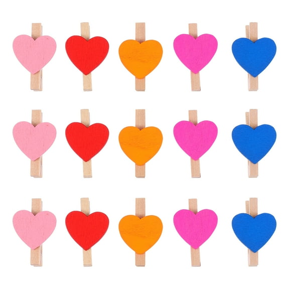 Red 100 Pcs Clothespins for Crafts Mini Snack Clips Wooden Clothing