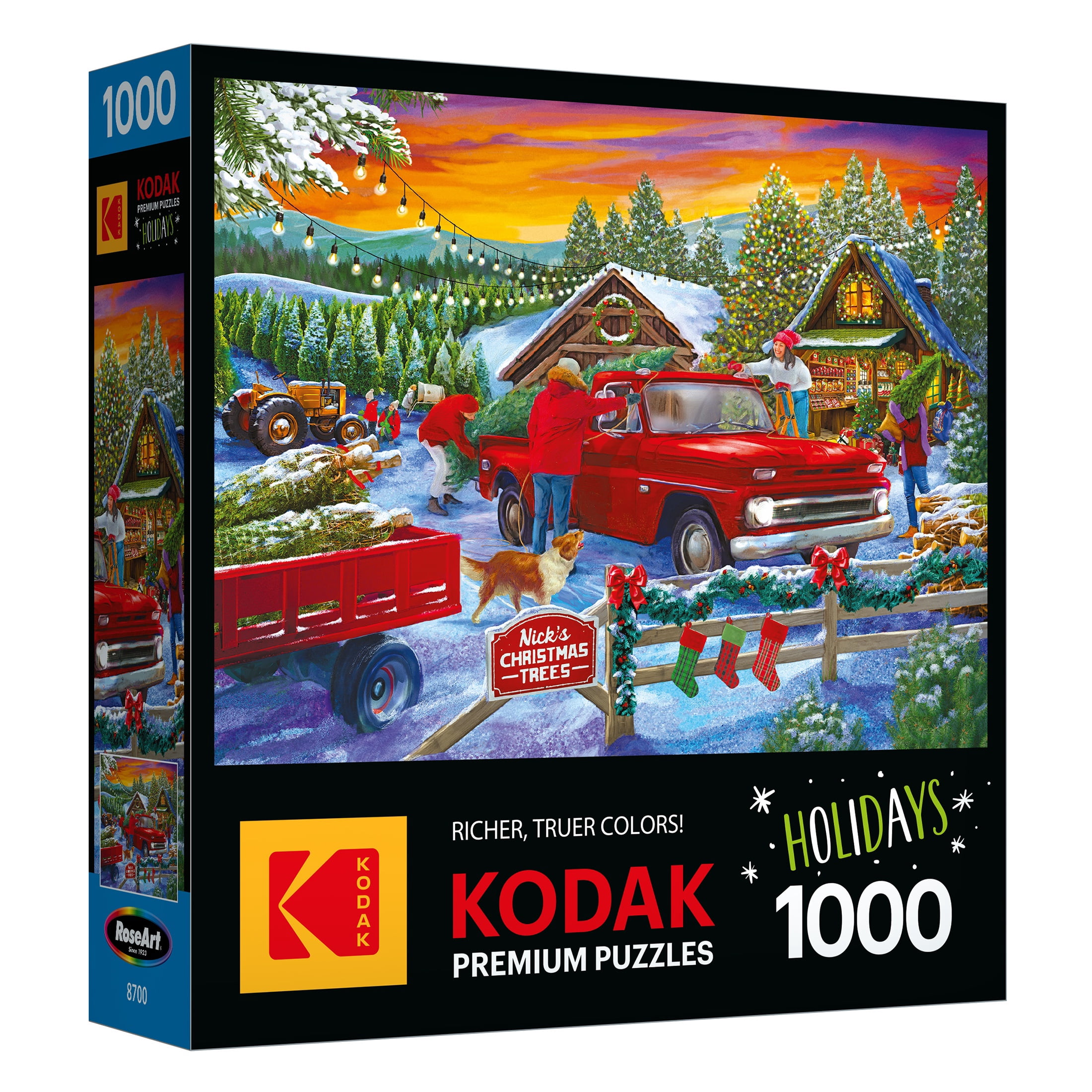 RoseArt Kodak 1000-Piece Nick's Christmas Trees Adult Interlocking Jigsaw Puzzle