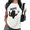 White, variant on Washed Cat Shirt Graphic Tees Print Tshirt Shirts Black Washed Women Funny Cat Face Meme Design Vintage Style Tee Size S-2XL Tops