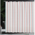 thumbnail image 3 of Ambesonne Vintage Shower Curtain, Nostalgic 70s Stripes Lines, 69"Wx70"L, Teal Maroon, 3 of 4