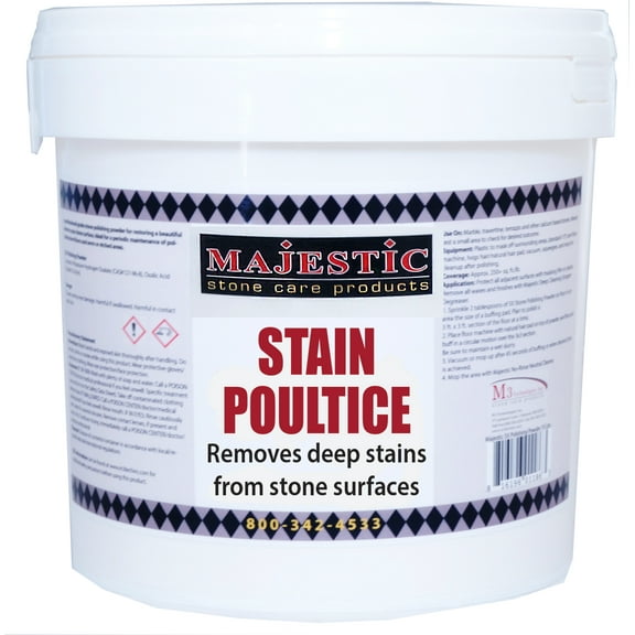 Majestic Poultice Powder-1.5 lbs. : Removes Deep Stains from Stone Surfaces