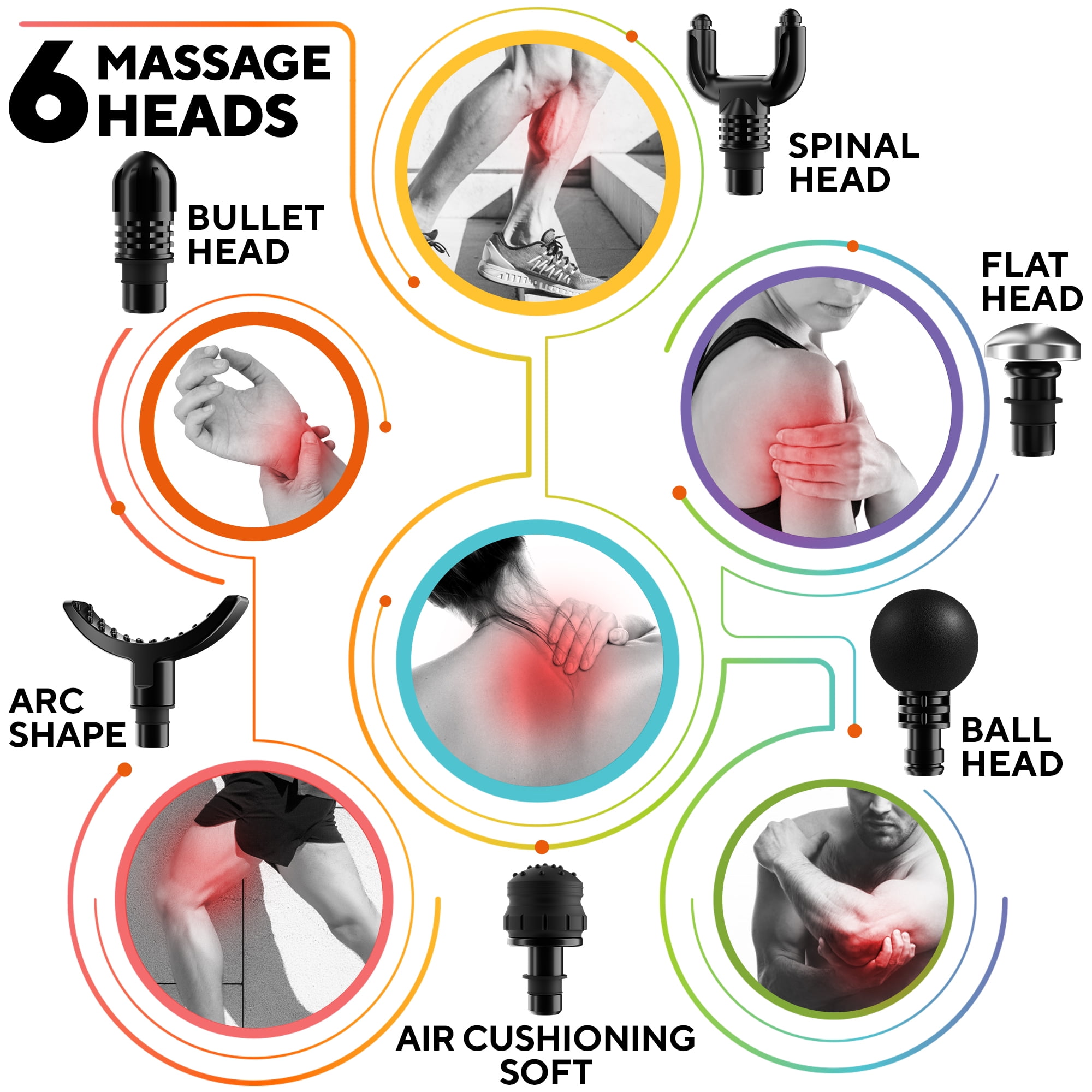 Deep Tissue Massage Gun 30 Speed & 4 Turkish Organic Towels Set – Percussion Massager for Home Spa