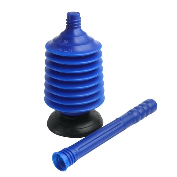 Raindrops High Pressure Plunger for Toilet Bellows Accordion Design Blue 1Pack