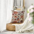 thumbnail image 5 of Boho Floral Throw Pillow Cover, 18 x 18 Inch Bohemia Ethnic Style Carpet Pattern Cushion Case for Sofa Couch, 5 of 6
