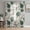 Green, variant on Navy Indigo Florals Semi Sheer Curtains 63 Inch Length 2 Panels Set, Farmhouse Botanical Peonies Leaves Sheer Kitchen Curtain Privacy Voile Window Curtain for Living Room Bedroom Rod Pocket Drapes