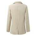 thumbnail image 3 of Vedolay Womens Coat Womens Blazer Suit Open Front Long Sleeve Fitted Ruffle Casual Office Jacket,Khaki M, 3 of 5