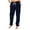 Navy, variant on Inleife Womens Summer Pants Casual Elastic Waist Women New Fashion Bandage Solid With Pockets Sweatpant Full Length Pants