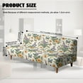 thumbnail image 2 of SCRAWLGOD Floral Butterfly Leaf Print Beige Armless Futon Covers Futon Slipcovers Anti Slip Couch Cover Sofa Bed Protector, Sleeper Sofa Cover with Elastic Bottom, Machine Washable, 2 of 7