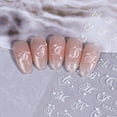 thumbnail image 4 of Nail Art Stickers Decals, Letter Nail Stickers, 1 Sheet, Self-Adhesive English Alphabet Nail Decals for DIY Women Manicure Decoration Accessories, 4 of 6