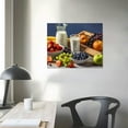 thumbnail image 3 of COMIO Kitchen Dining Room Wall Art - Bread Food Canvas Prints for Restaurant Wall Decor, Kitchen Fruit Pictures Wall Decor, Baking Ingredients Framed Artwork for Farmhouse Kitchen Wall Decoration, 3 of 4