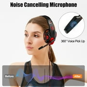 TSV Gaming Headset Fit for PS5 PS4 PC Xbox Nintendo Switch, USB + 3.5mm Wired Headphones with Microphone, Stereo Surround Sound Noise Canceling Over-Ear Headphones Fit for Laptops Tablets Phones