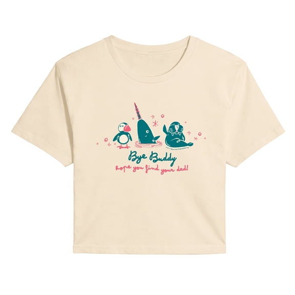 Elf - Bye, Buddy - Juniors Cropped Graphic T-Shirt