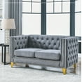 thumbnail image 6 of Velvet Sofa for Living Room,Buttons Tufted Square Arm Couch, Couch Upholstered Button, 6 of 7