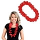 thumbnail image 2 of Collar con forma de flor hawaiana satinada con destellos en rojo, 2 of 4