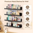 thumbnail image 3 of Libro infantil Floating Shelves Gattlukd, 43 cm, metal negro, paquete de 4, 3 of 7