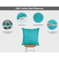thumbnail image 3 of VargottamSquare Pillow Cover - Decorative Pillow Covers20x20 Inches,PrintedTeal BlueThemePillowcase, DecorativeSquareCushionCovers, 3 of 4