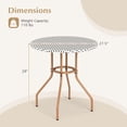 thumbnail image 3 of Gymax 27.5'' Outdoor Bistro Table PE Rattan Round Patio Side Table w/ Heavy Duty Metal Frame, 3 of 10