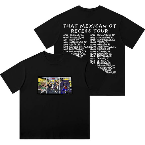 That Mexican OT Recess Tour 2025 Merch Wash T-Shirts Women Men HipHop Cotton Short Sleeve Tee