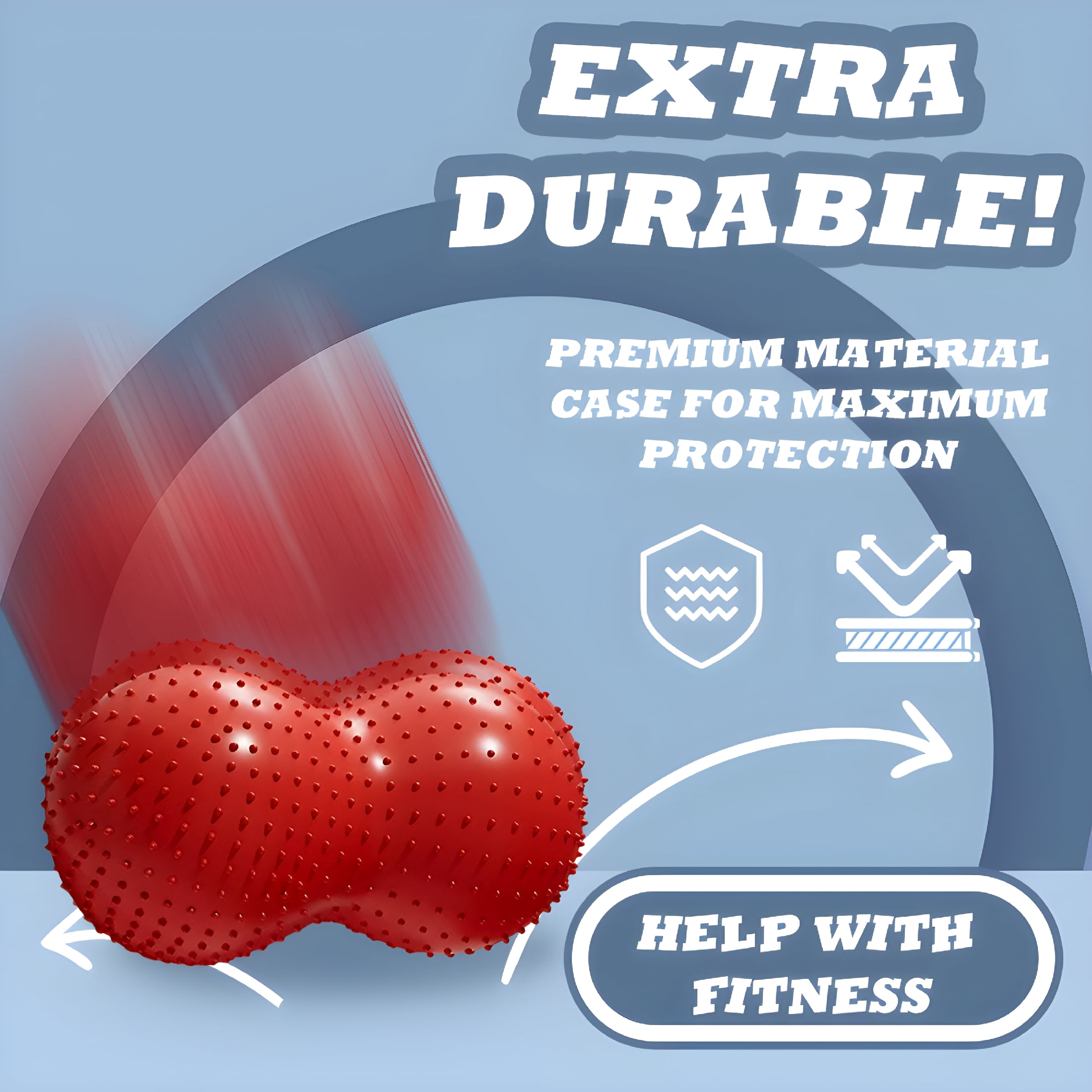 BESTSKY 2026 New Exercise Ball,35.4"*17.7"*17.7" Peanut Ball,Anti-Slip Workout Ball,Red for Yoga, Pilates, Home Workouts, Physical Therapy, Balance Exercises, Core Strengthening