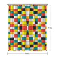 thumbnail image 5 of Rainbow Checkered Pattern Shower Curtain 72"x84" ,Bathroom Decorative Shower Curtains Set with 12 Hooks,Modern Waterproof Washable Shower Curtain, 5 of 6
