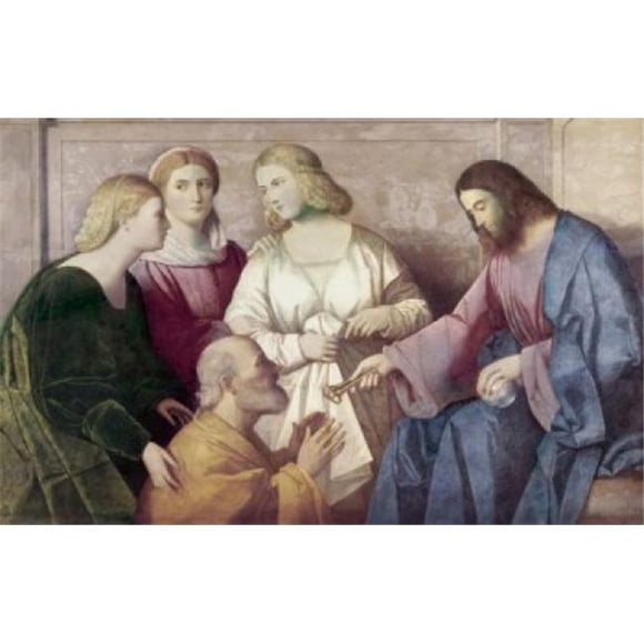 Posterazzi SAL900100100 Jesus Gives the Keys to Peter Vincenzo di Biagio Catena Ca.1470-1531 Italian Poster Print - 18 x 24 in.