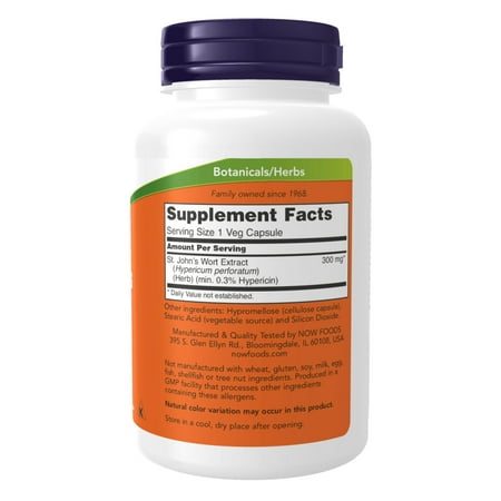 セントジョーンズワート 西洋オトギリソウ 300mg 250粒 NOW Foods ナウフーズ