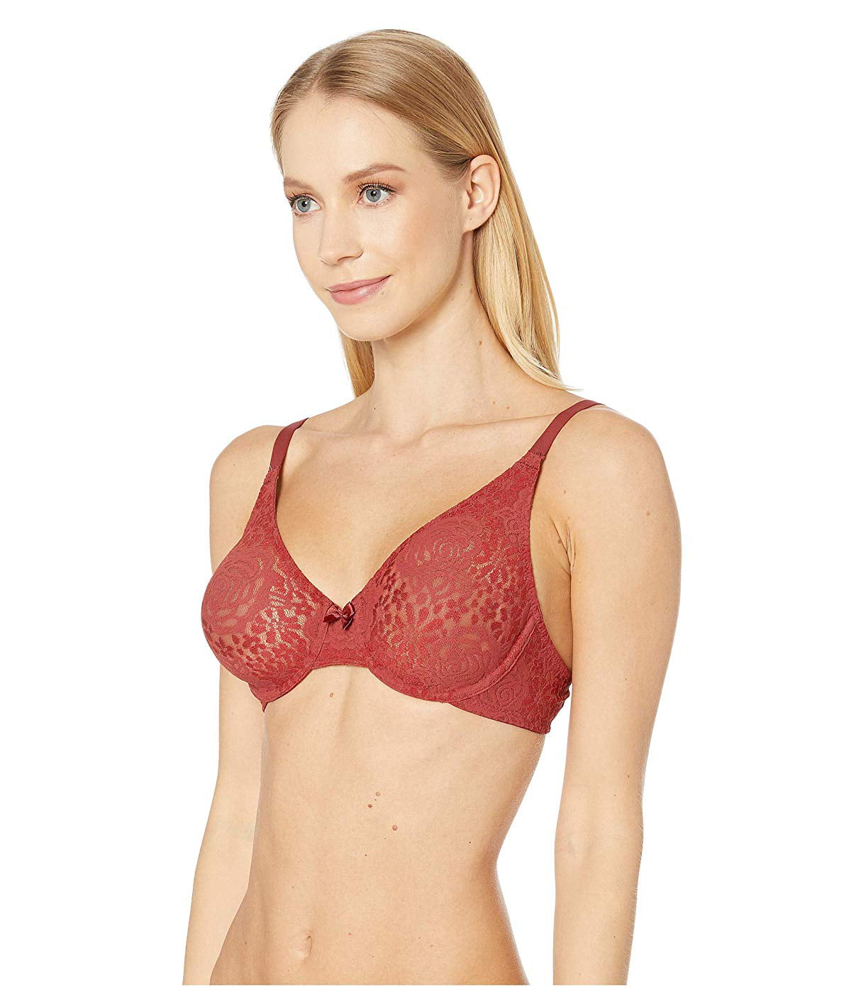 Wacoal Halo Lace Underwire Bra 851205 Red Pear 