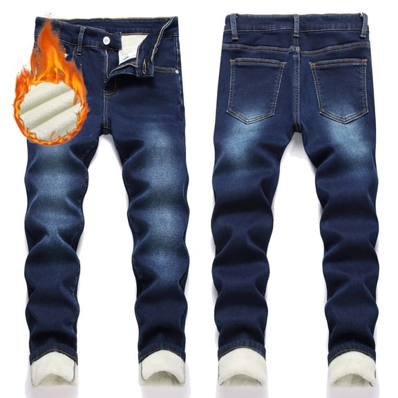 QUOTAY Boys Distressed Jeans Straight Leg Comfortable Stretch Denim Pants Lined Dark Blue Casual Fashion Long Boys Cargo Pants Style 8-16 Years Blue_02,10