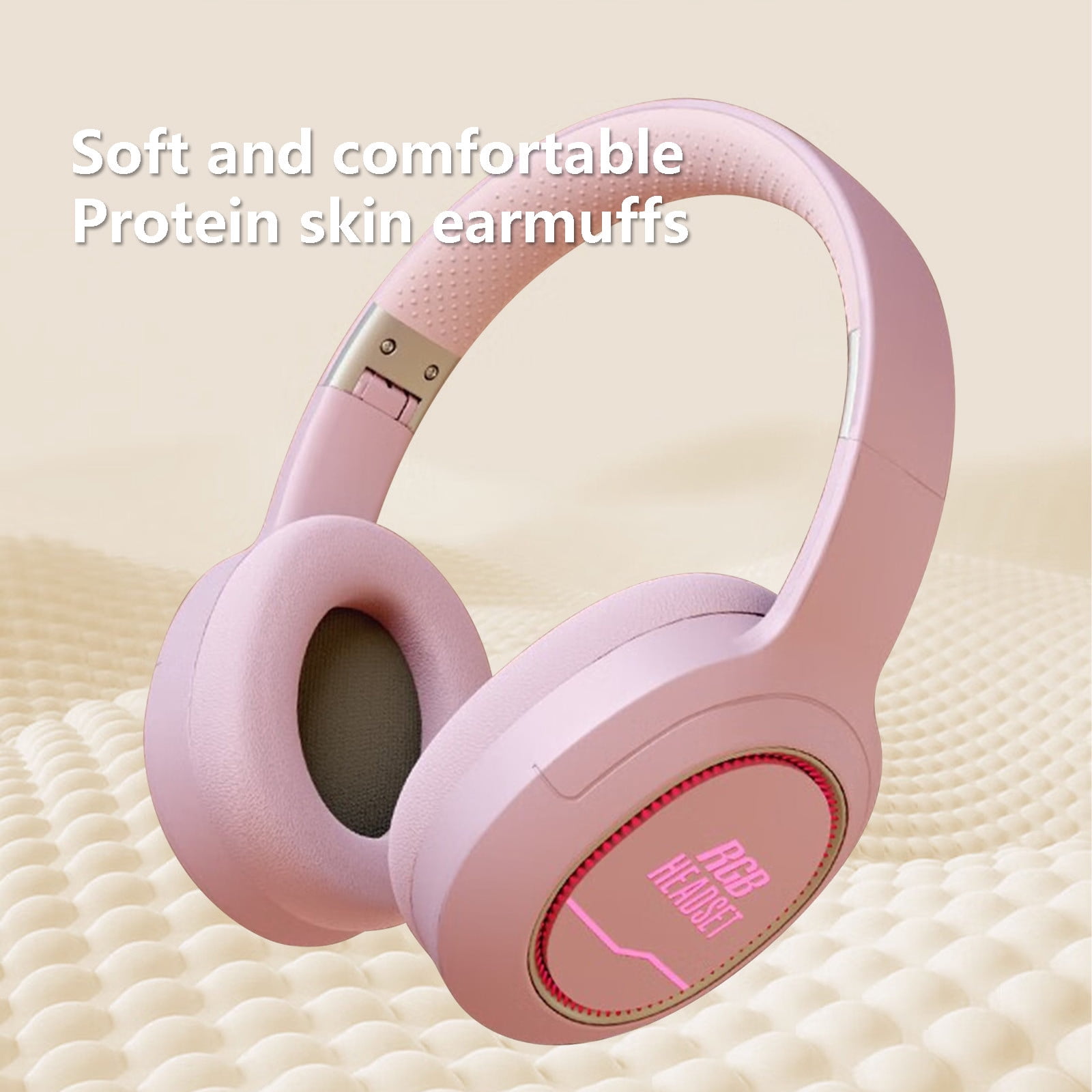 Wireless Bluetooth Over Ear Headphones Up to 28H Battery Life Headset with Microphone Gym Overhead Headphones Compatible with iOS & Android Mobile Phones,Computers,Laptop,Pink