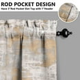 thumbnail image 3 of Vintage Gray Abstract Oil Painting Tier Cafe Curtains for Bathroom Living RV Rod Pocket Window Drapes 36 Inch 2 Panels Set 28"x36" 2 Panels Window Treatment Tiers, 3 of 4