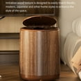 thumbnail image 6 of Elegant Wooden Grains Trash Can 12L Rolling Garbage Bin with Cover and Suitable For Home Office Kitchen, 6 of 14