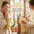 thumbnail image 2 of REGALWOVEN 2 Pack Pure Cotton Hand Towels with Rose Jacquard, Soft Absorbent Quick Dry Towel Set for Bathroom, Kitchen, Spa, Gym Yellow 29" x 13", 2 of 6