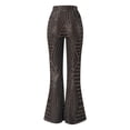 thumbnail image 4 of Sparkly Sequin Flared Pants for Women Y2k Slim Fit Elastic Waist Wide Leg Shiny Sequins Pants Rave Outfits Clubwear, 4 of 5