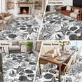 thumbnail image 6 of Summer Marine Life Washable Living Room Rugs 5'x7', Black Starfish Coral Shell Low Pile Throw Large Area Rugs Non-Slip Sturdy Edge Binding Carpet for Dining Room Bedside Kitchen, 6 of 9