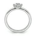 thumbnail image 2 of Bague Croix en Argent Sterling Stackable Expressions Rhodium Blanc Taille 6, 2 of 3