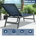 thumbnail image 6 of Gymax 3pcs Patio Chaise Lounge Set Aluminum Recliner Chair Table Outdoor Adjust Navy, 6 of 8