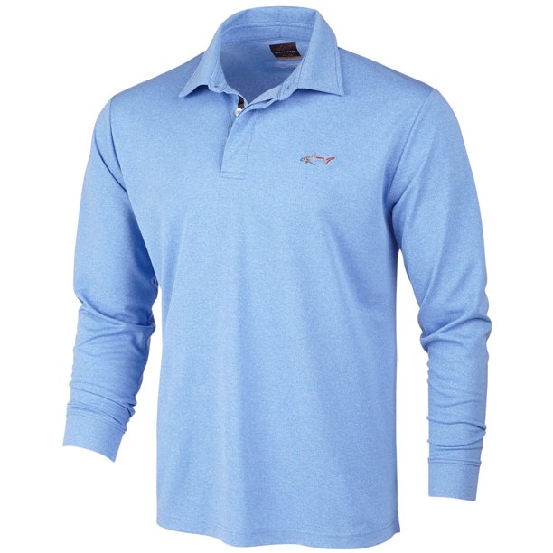 Greg Norman - Polo de rugby para hombre con protección UV, color azul, grande