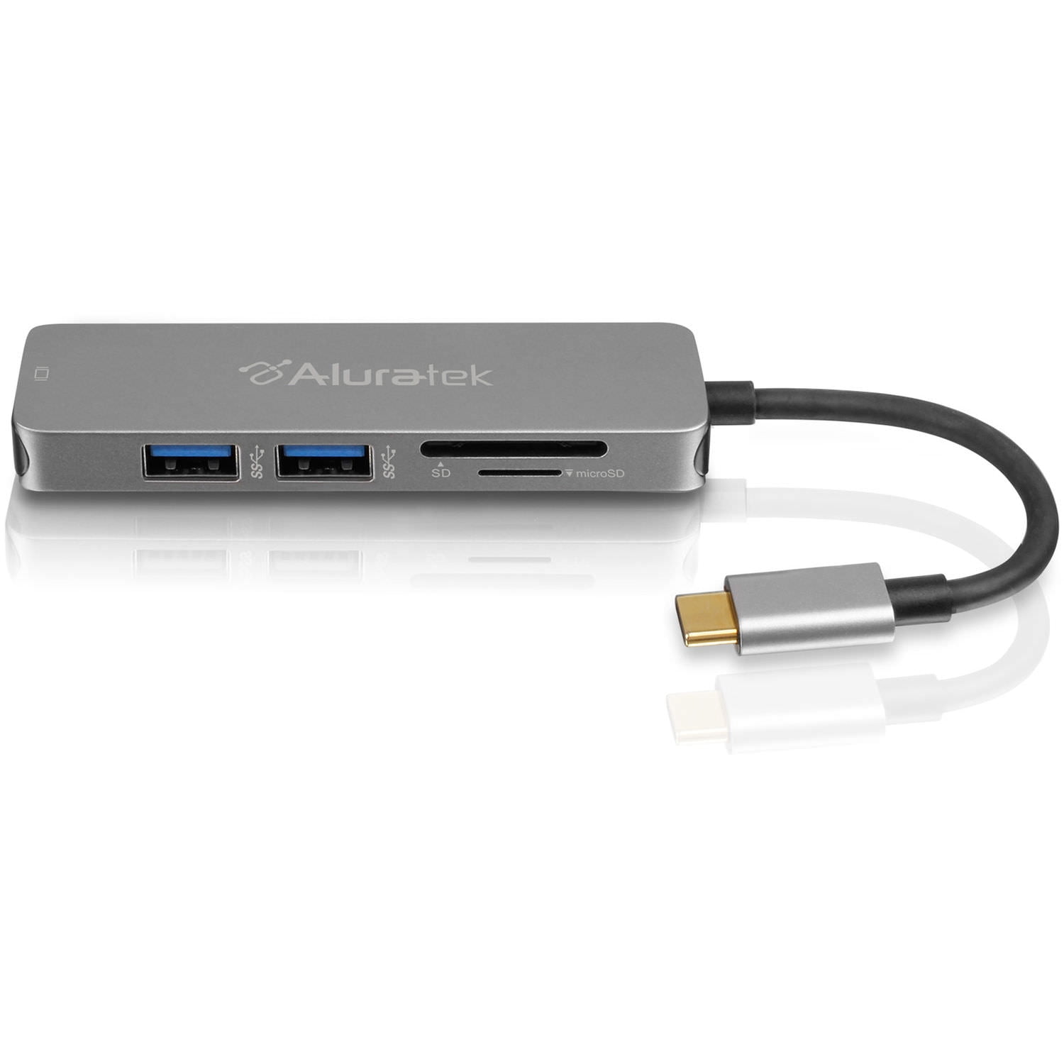 Aluratek USB Type-C Multimedia Hub and Card Reader with HDMI