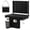 Black, variant on SHOUFTW Stadium Bleacher Chair with Back Support, 350 lbs Capacity, Cup Holder & Storage Pocket, Black