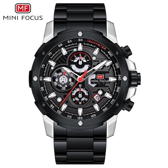Men's Watches Stainless Steel Luxury Luminous Hands Waterproof Complete Calendar Chronograph Quartz Wristwatches MF0401G