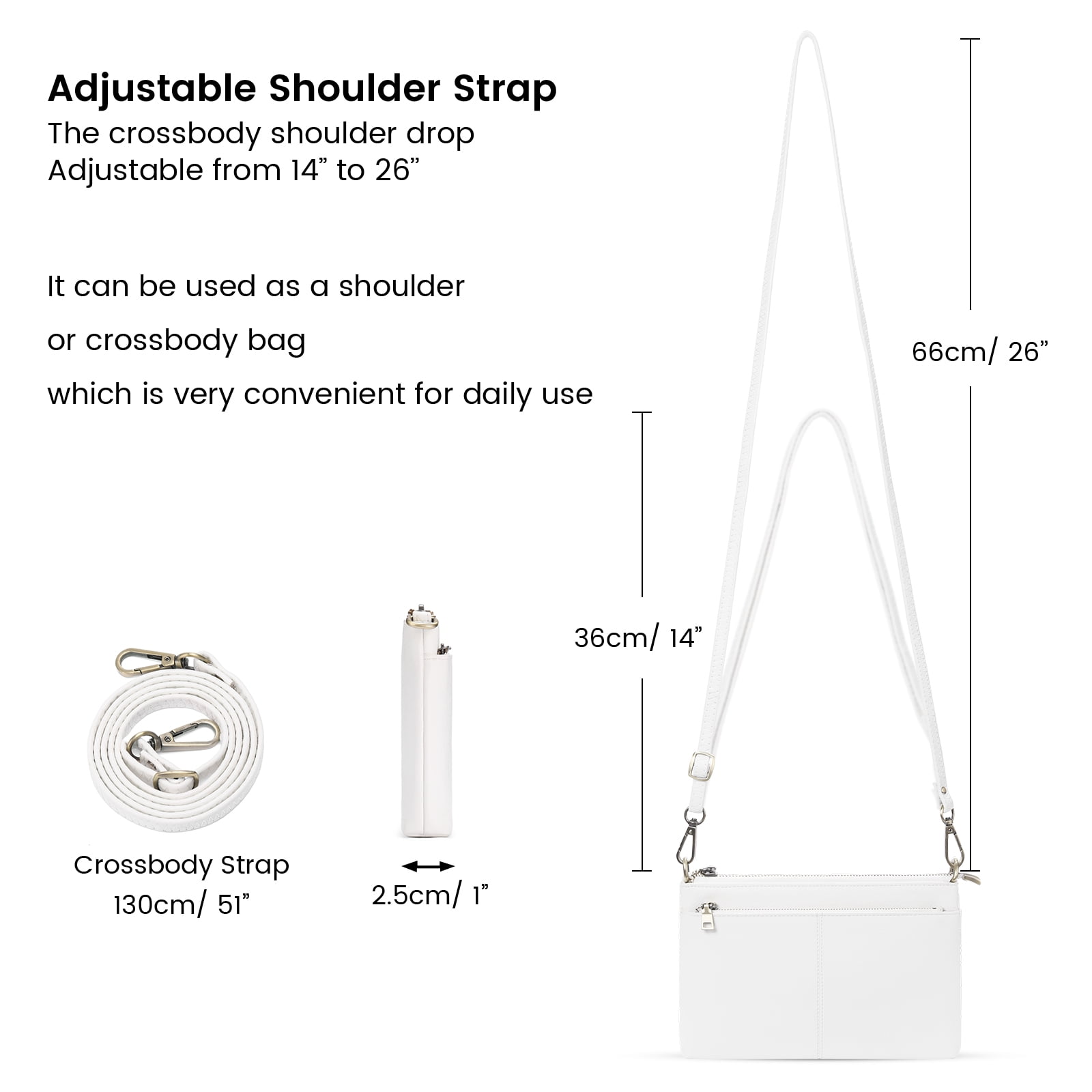 SENDEFN Small Crossbody Bags for Women Trendy Clutch Purse PU Leather Shoulder Bags with Adjustable Strap