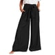 thumbnail image 1 of Pantalones Anchos Pantalones de pierna ancha informales para mujer con cordones, pantalones largos de verano a la moda (negro L) Cgtredaw Para estrenar, 1 of 1