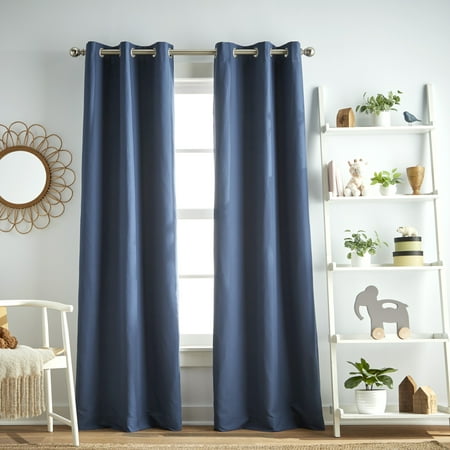 UPC: 0646998701545 | Dream Factory Harper Grommet Blackout Lined Denim 37 x 84 (2 piece set)