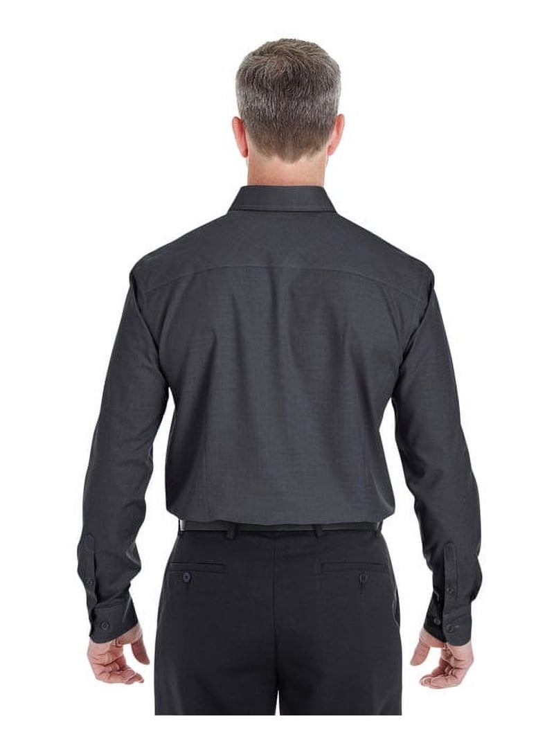 slim dress shirt Men's Black Long Sleeve Dress Shirt, Stain Repellent, Wrinkle Resistant